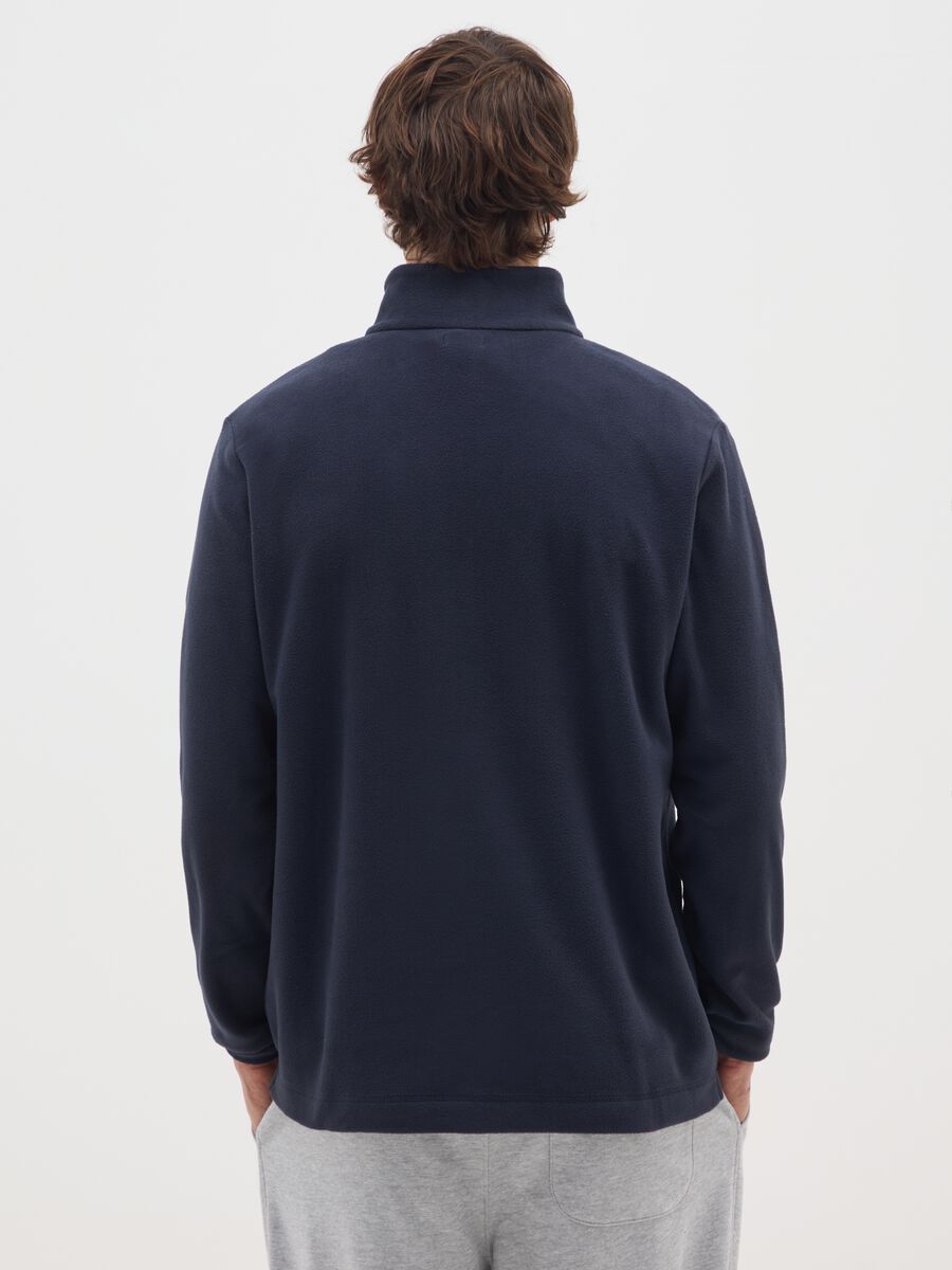 Blue Fleece Half-Zip Sweater_2