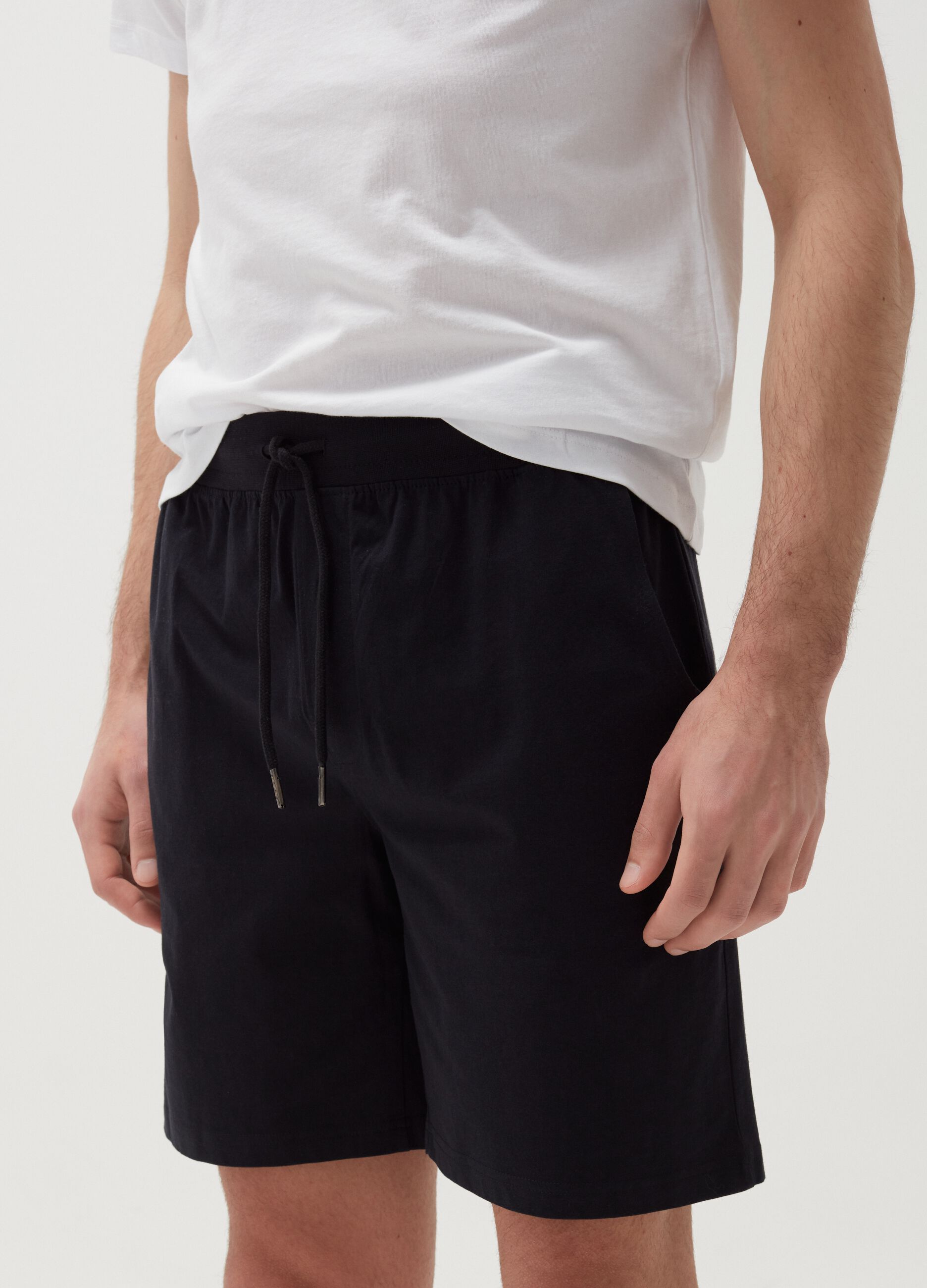 Cotton pyjama trousers with drawstring