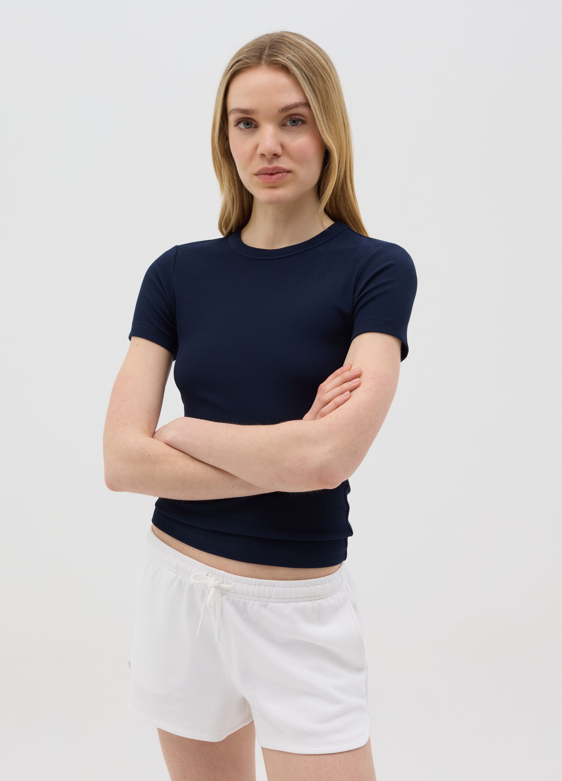 Stretch cotton blue T-shirt by Ovs