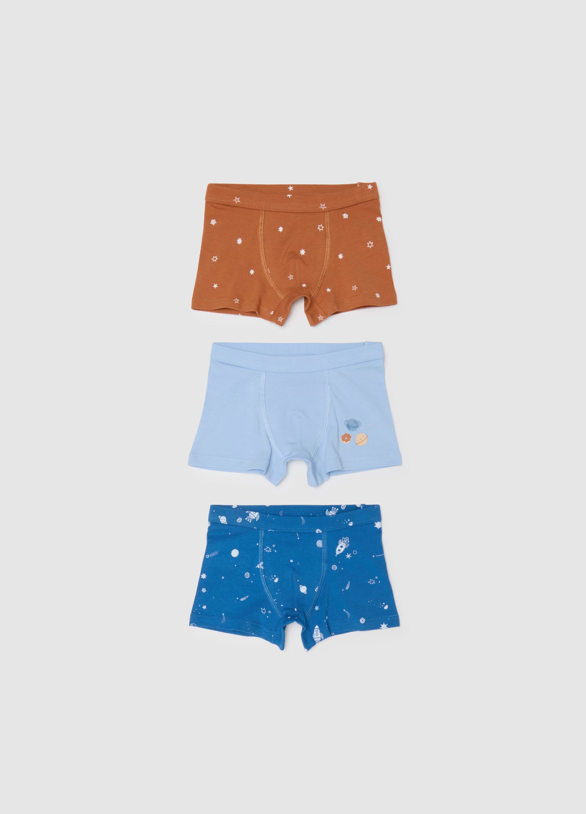 Children's Cotton Multicolour Boxer Tripack Set