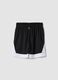 Black sporty shorts with white inserts_1