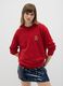 Red oversized crew-neck jumper with Christmas embroidery_1
