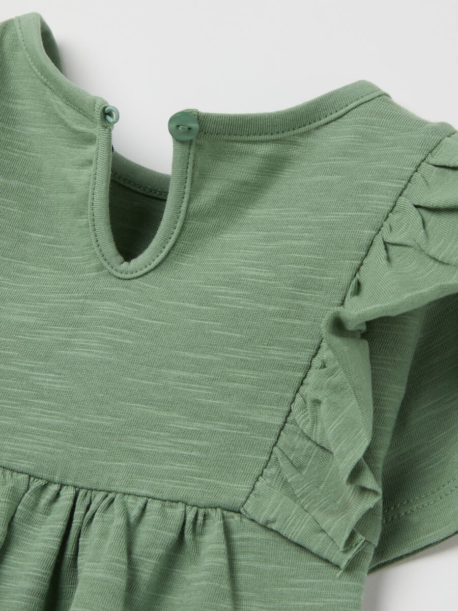 Cotton T-shirt with flounce_3