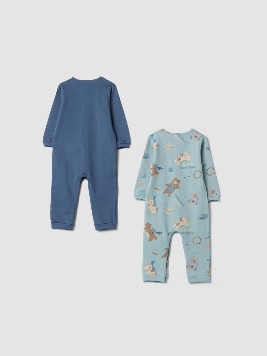 2-pack blue sleepsuits in pure organic cotton_1