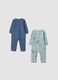 2-pack blue sleepsuits in pure organic cotton_1
