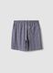 Blue organic cotton checked pyjama shorts_5