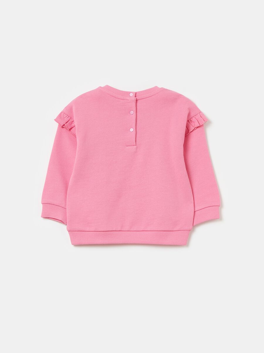 Sweatshirt in French terry with frills_1