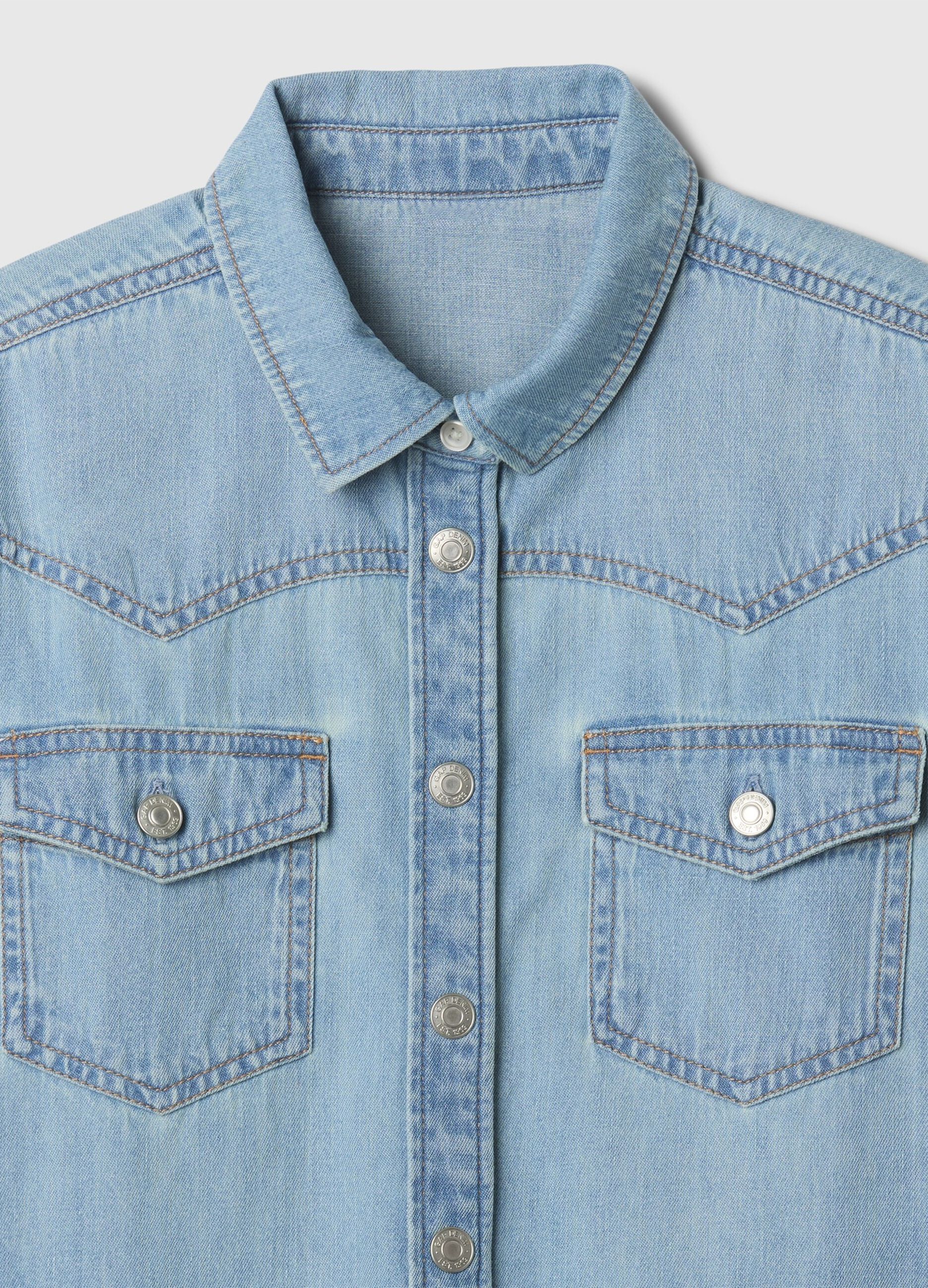 Cowboy shirt in cotton denim