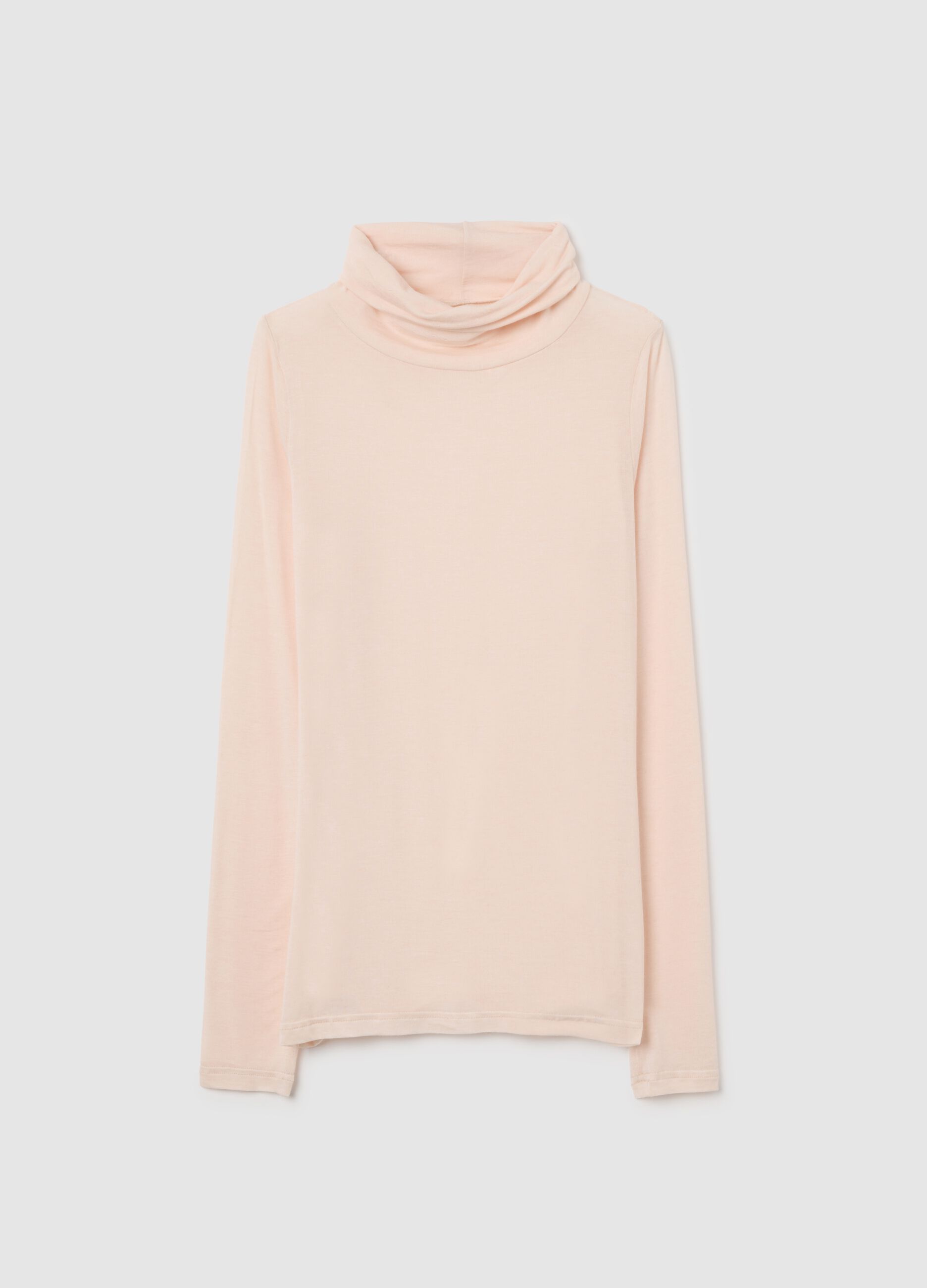 Regular Fit Pink Turtleneck Jumper