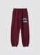 Purple cotton and viscose blend jogger trousers_0