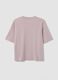 Pink boxy-fit T-shirt in cotton and viscose blend_6