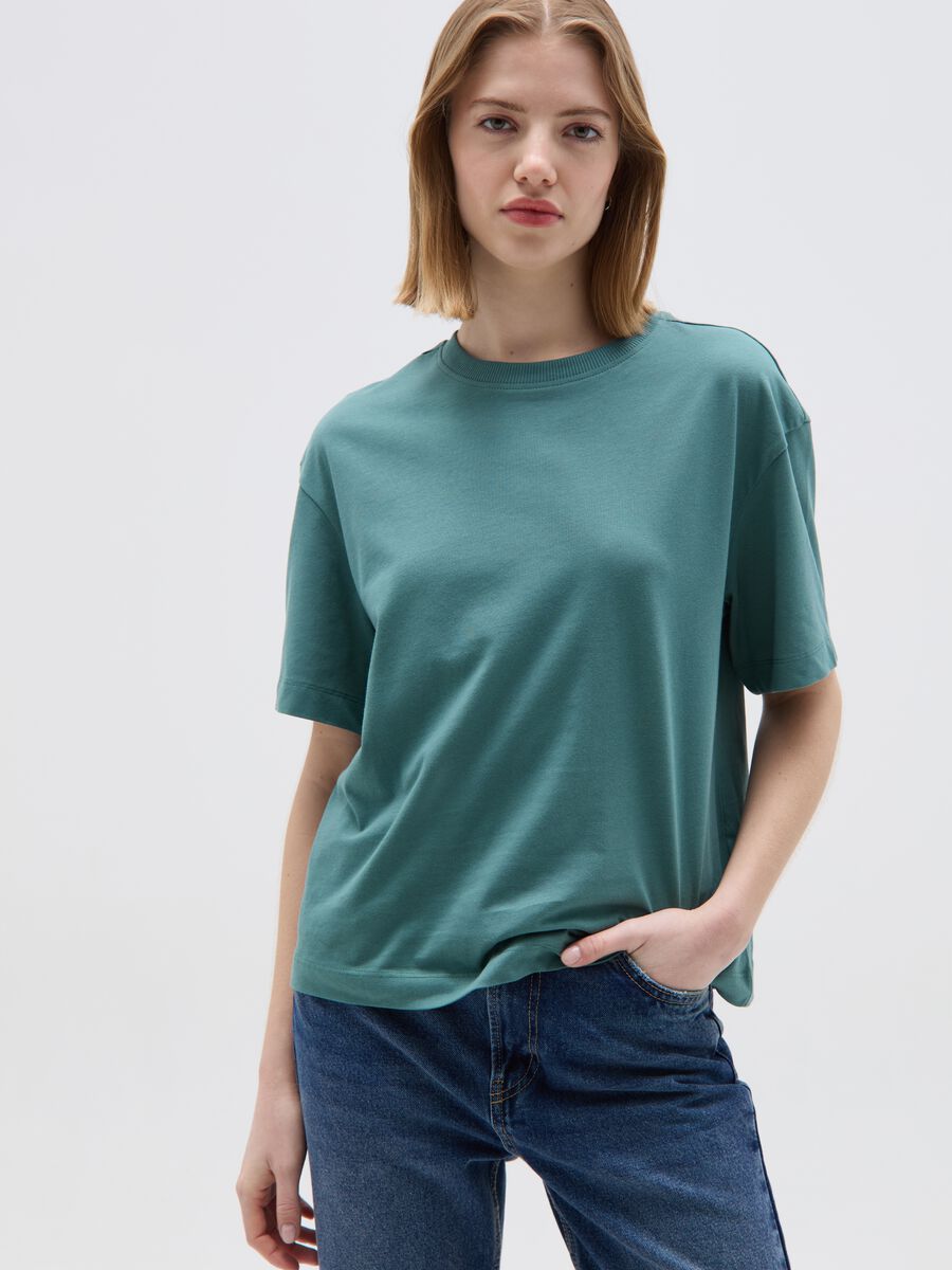 Boxy-fit T-shirt in organic cotton_0