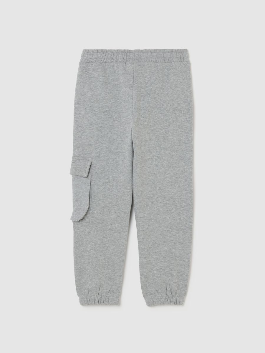 Pantaloni da bambino in misto cotone grigi vestibilità over_1