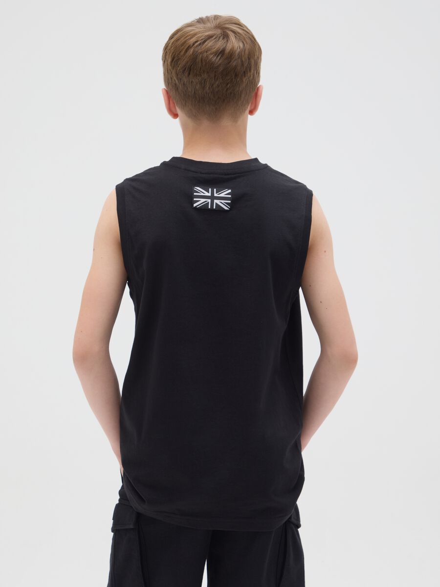 Lonsdale black vest in cotton_1
