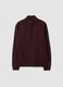 Maglia viola Half zip regular fit a maniche lunghe_0