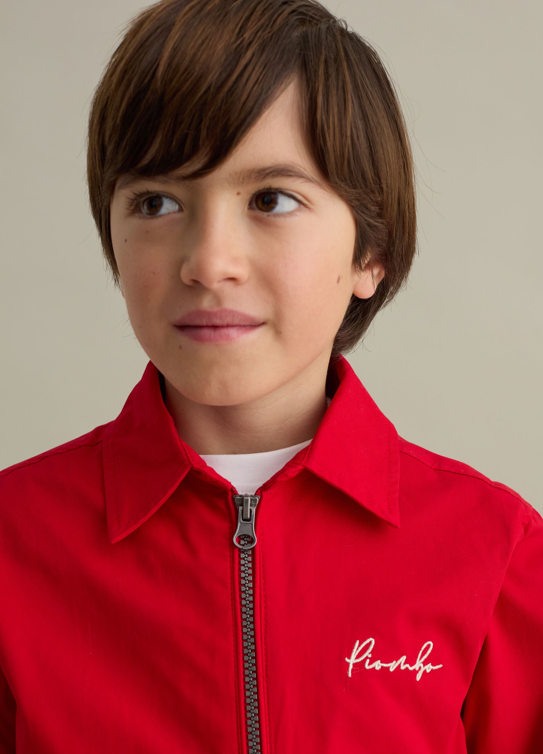 Giacca in cotone ricamo logo e patch "Team Club Member"