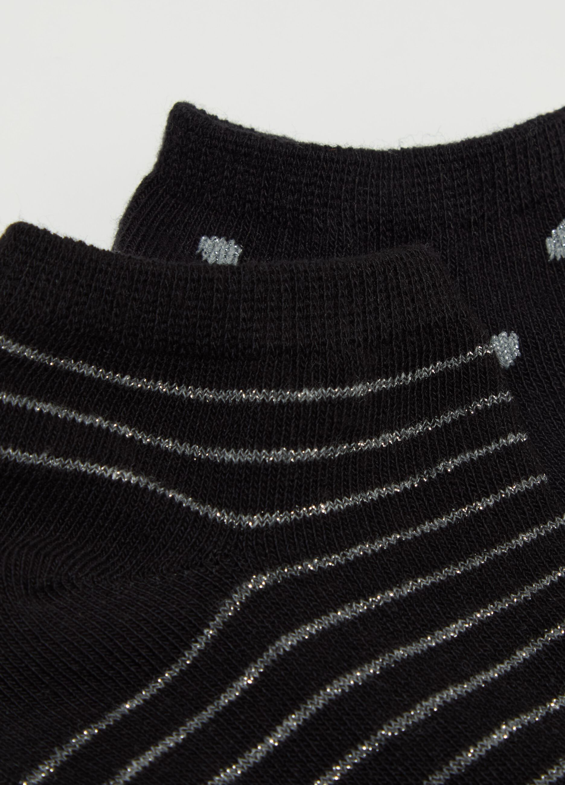 Seven-pair pack sneaker liners with lurex