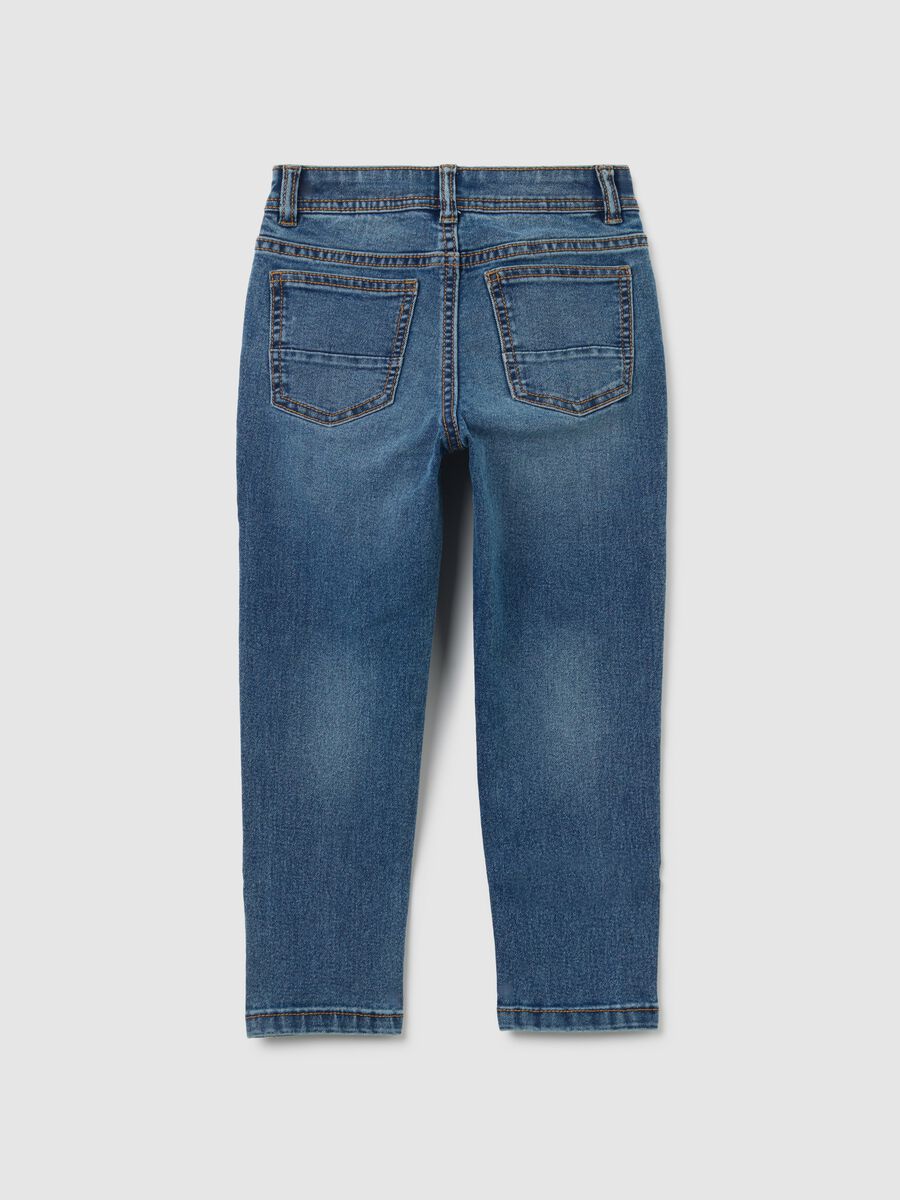 Children's regular fit blue denim jeans_1