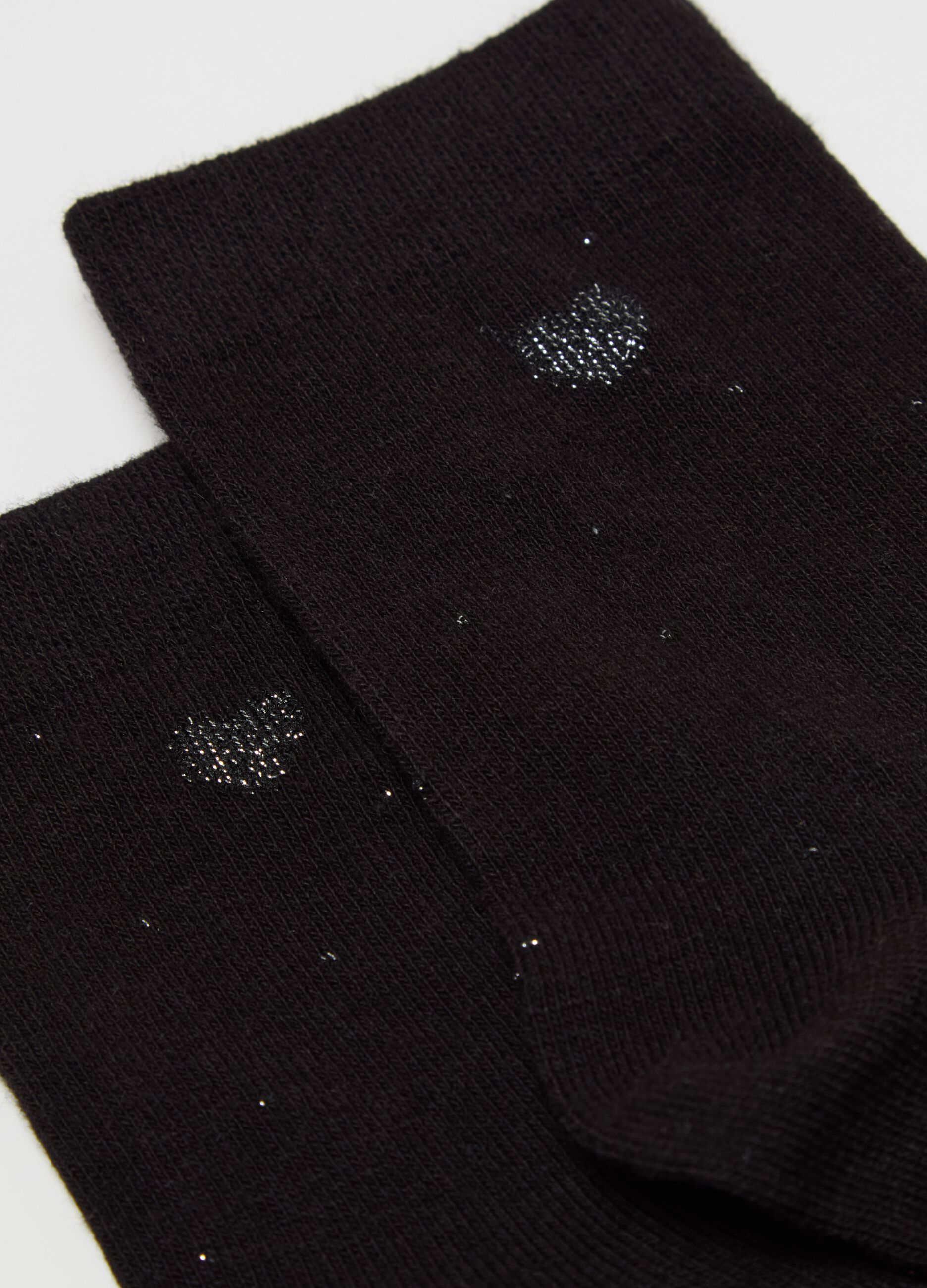 Two-pack short socks with micro polka dots