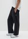 Black Cotton Blend Relaxed Fit Trousers_3