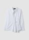 White stretch cotton poplin shirt with waist hook detail_4