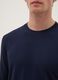 Long sleeve blue t-shirt in stretch cotton regular fit_3