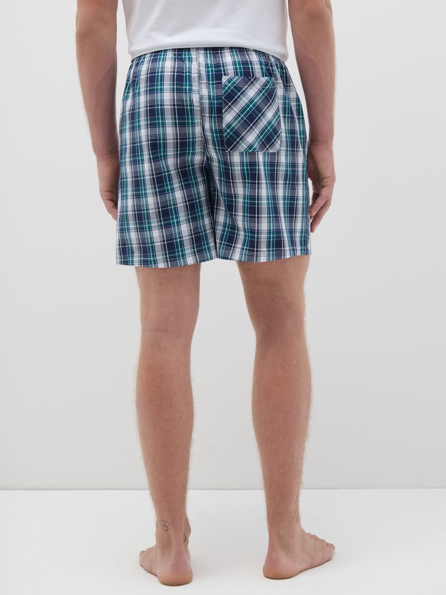 Men's multicolour pure cotton regular fit pyjama shorts_2