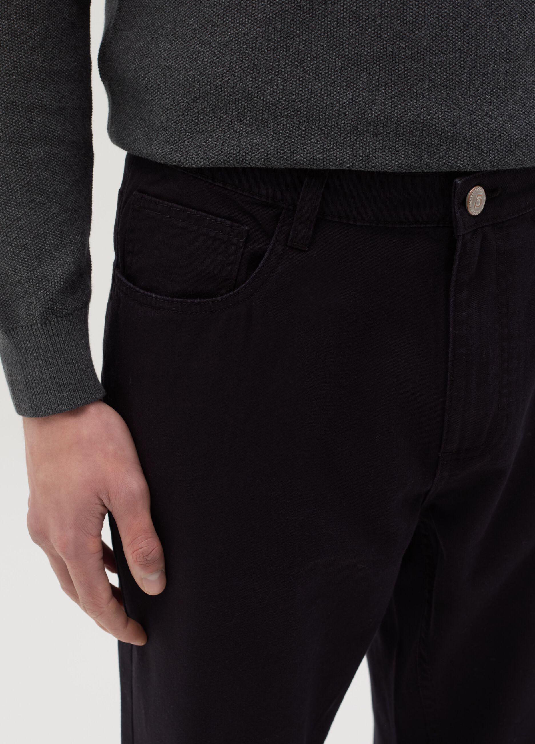 Pantalone regular fit cinque tasche
