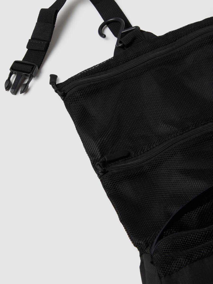 Borsa a spalla nera con cerniera _2