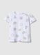 White pure cotton regular fit girls' t-shirt with designs_0