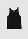 Black viscose-blend glitter tank top, regular fit_4