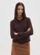 Brown cardigan in mixed fabric_1