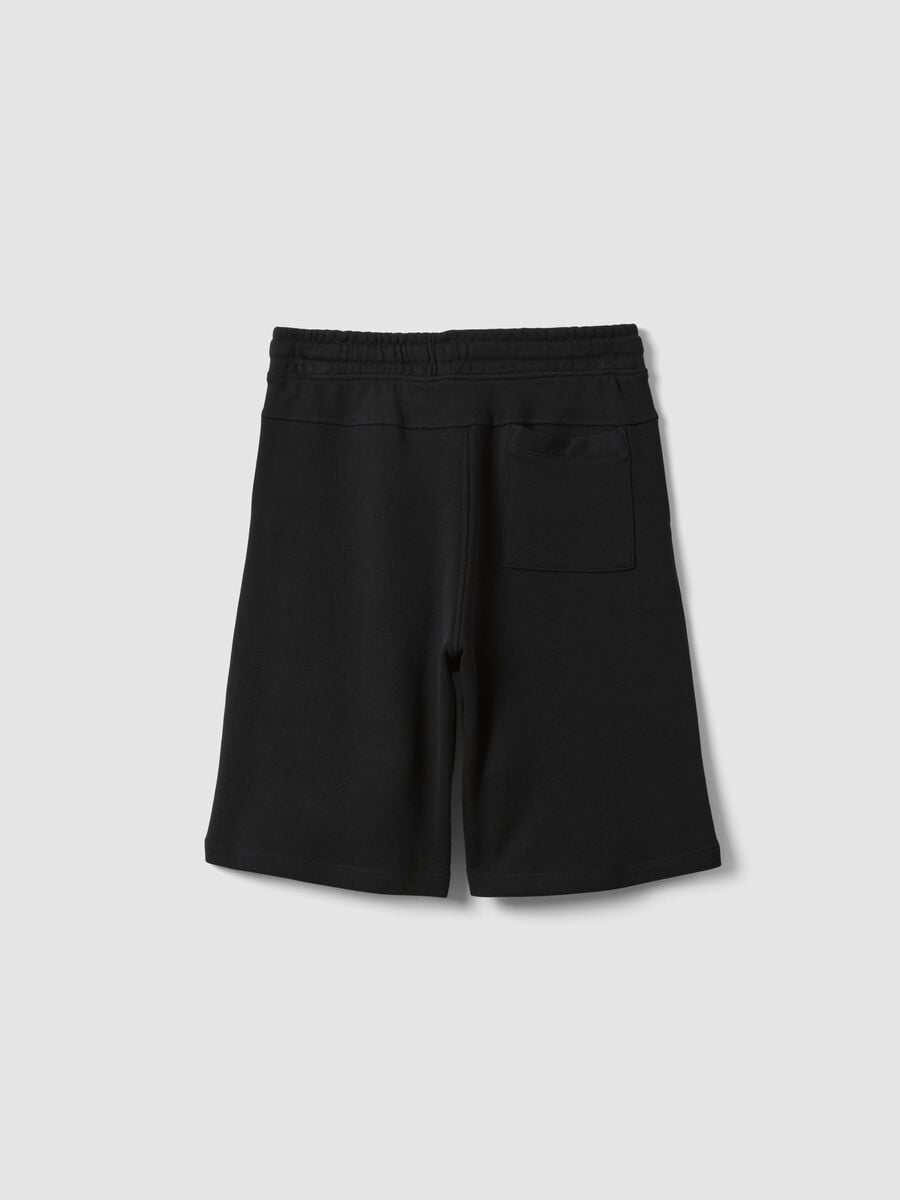 Boys' black 100% cotton comfort-fit shorts_4