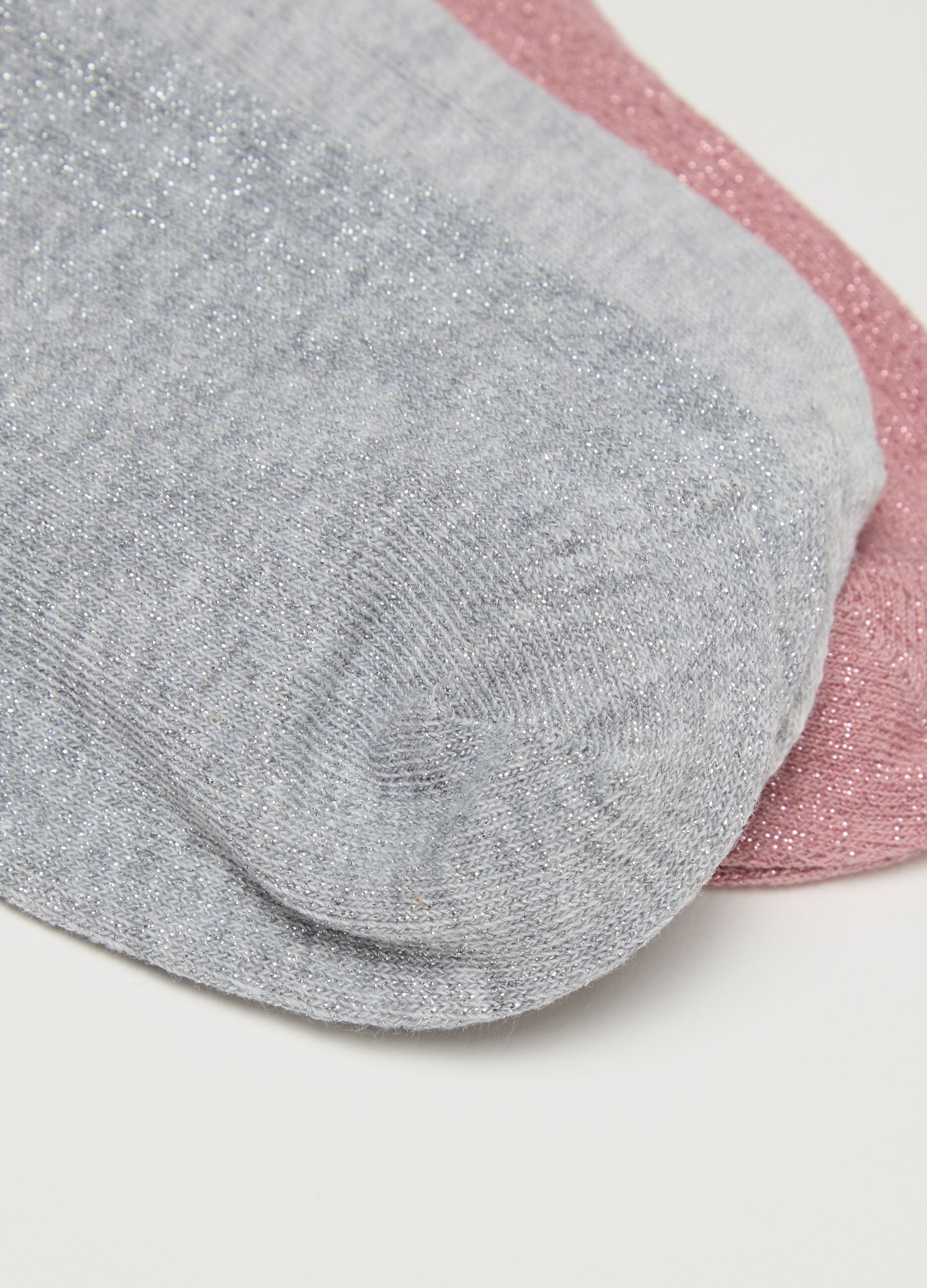 Set cinque calze corte con disegno fiore