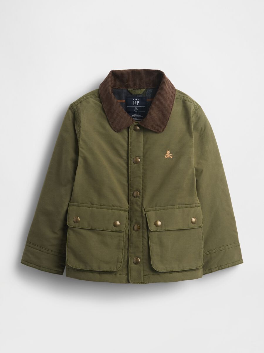Green Jacket in Cotton Blend_0