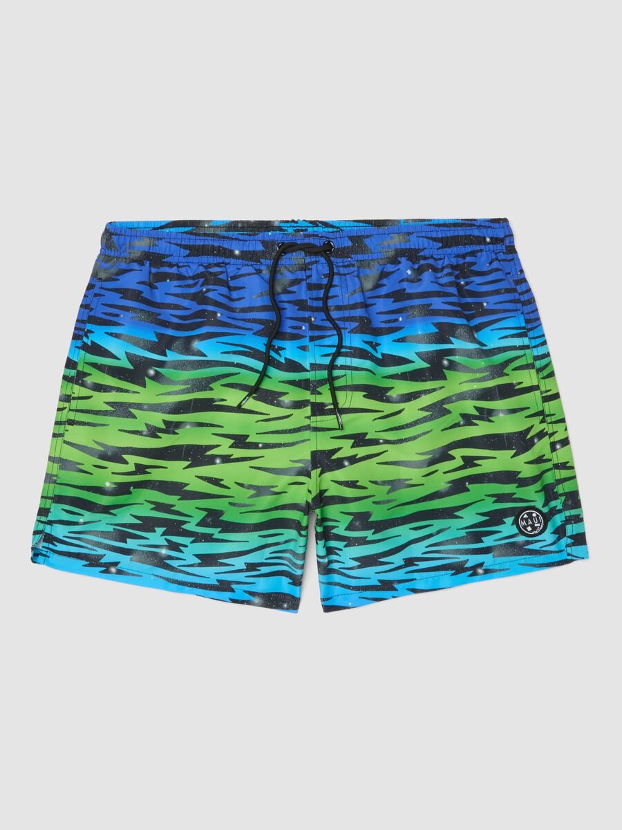 Multicolour patterned swim shorts_4