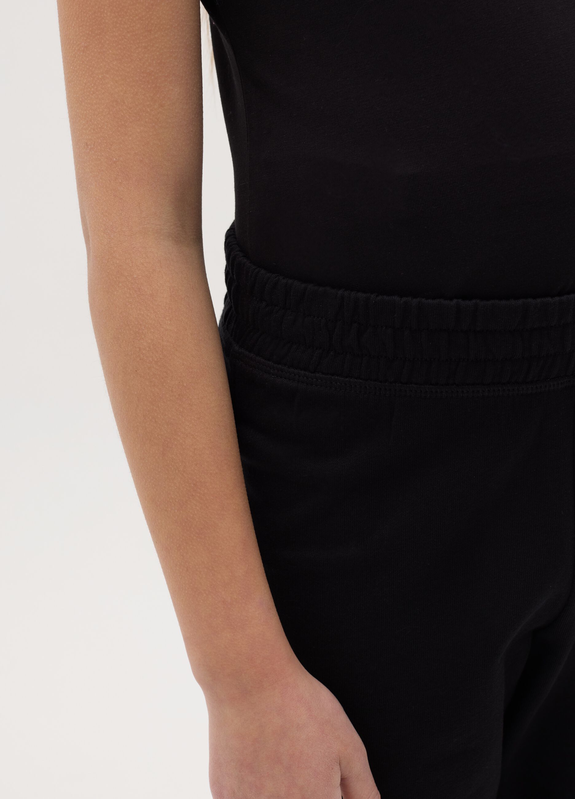 Joggers in cotone con profili elasticati