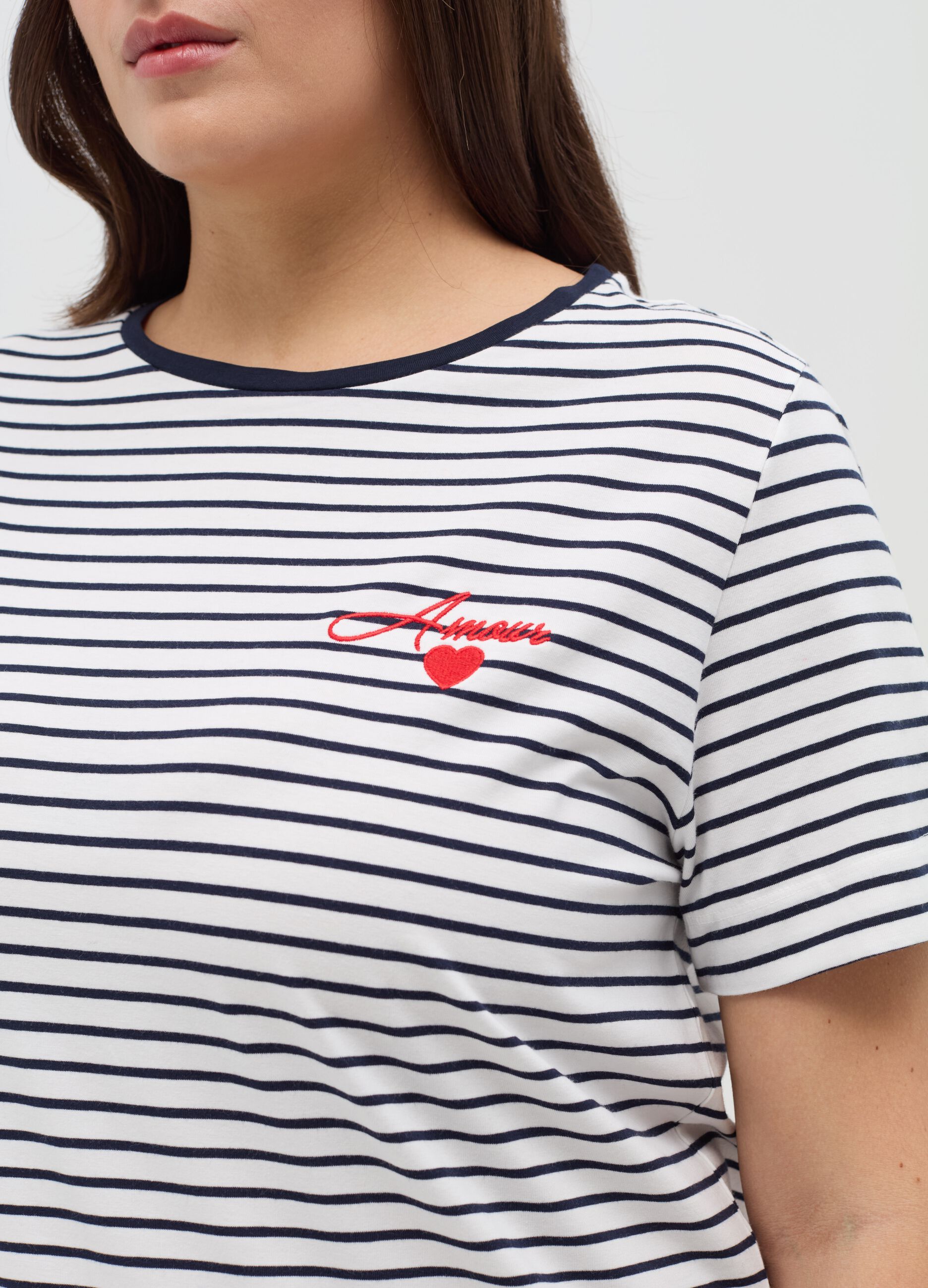 T-shirt in cotone stretch Curvy