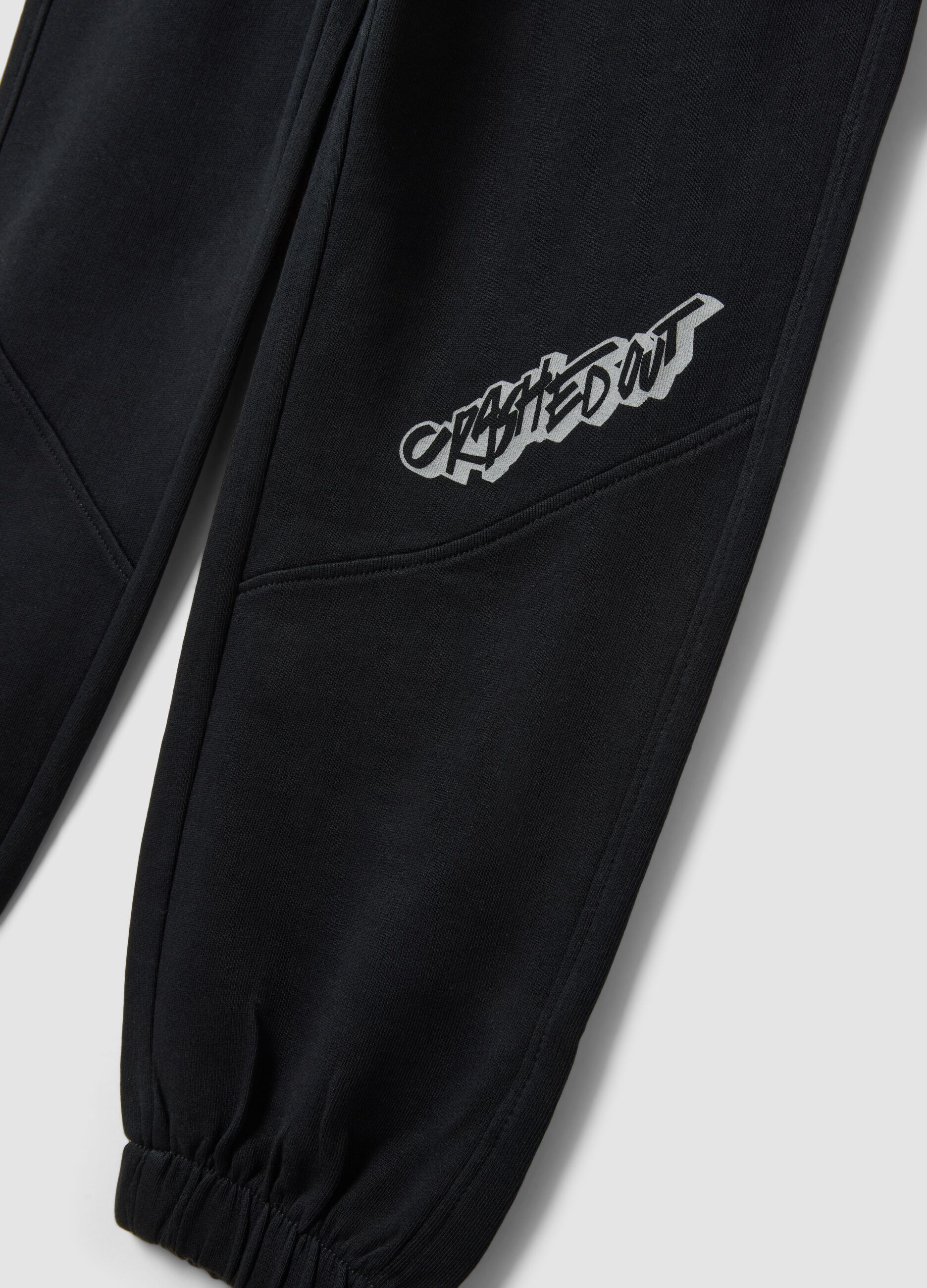 Pantaloni jogger neri in puro cotone