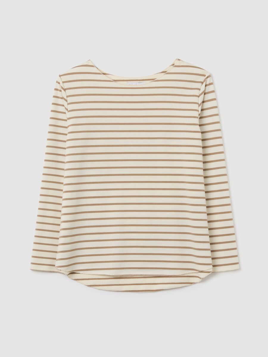 Striped beige cotton jumper_4