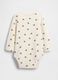 White cotton bodysuit for infants_1
