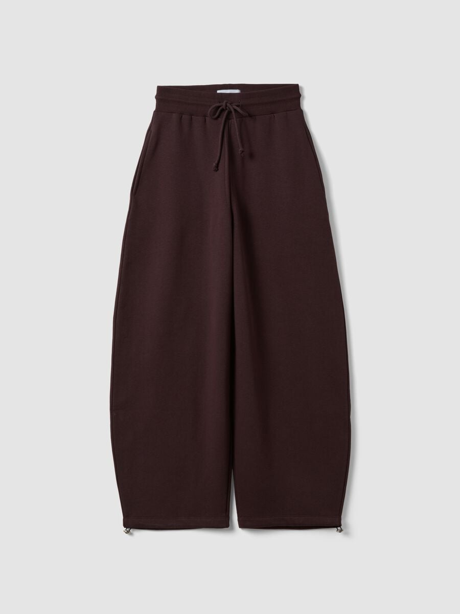 Purple cotton-blend baggy-fit jogger trousers_0