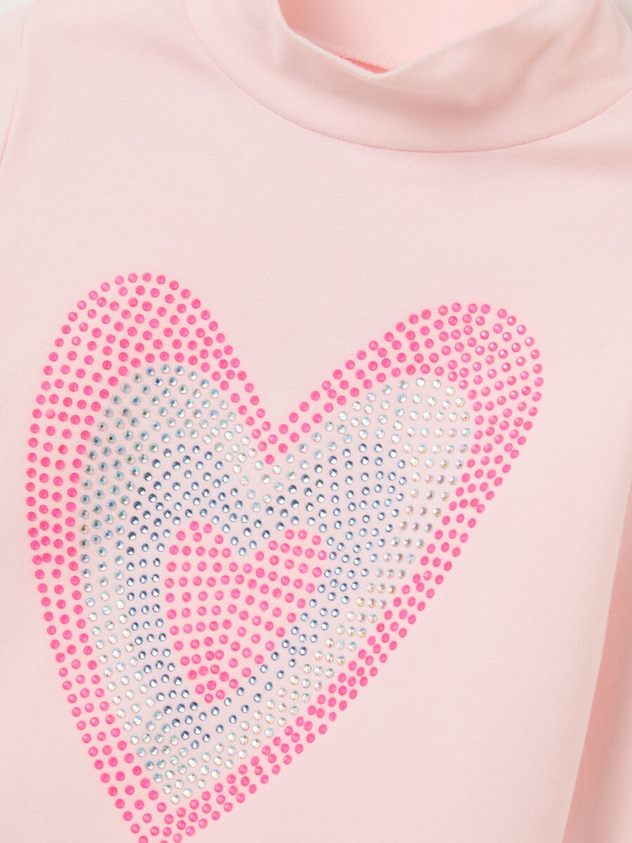 Girls' pink stretch cotton regular fit t-shirt_2
