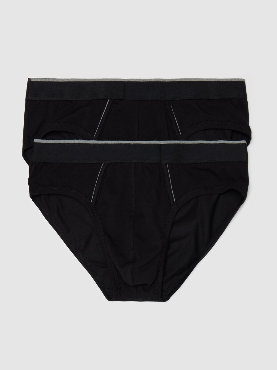 Two-pack briefs in Supima cotton with contrasting piping_4