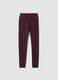Leggings slim viola in tessuto elasticizzato a vita regular ALTAVIA STUDIO_5