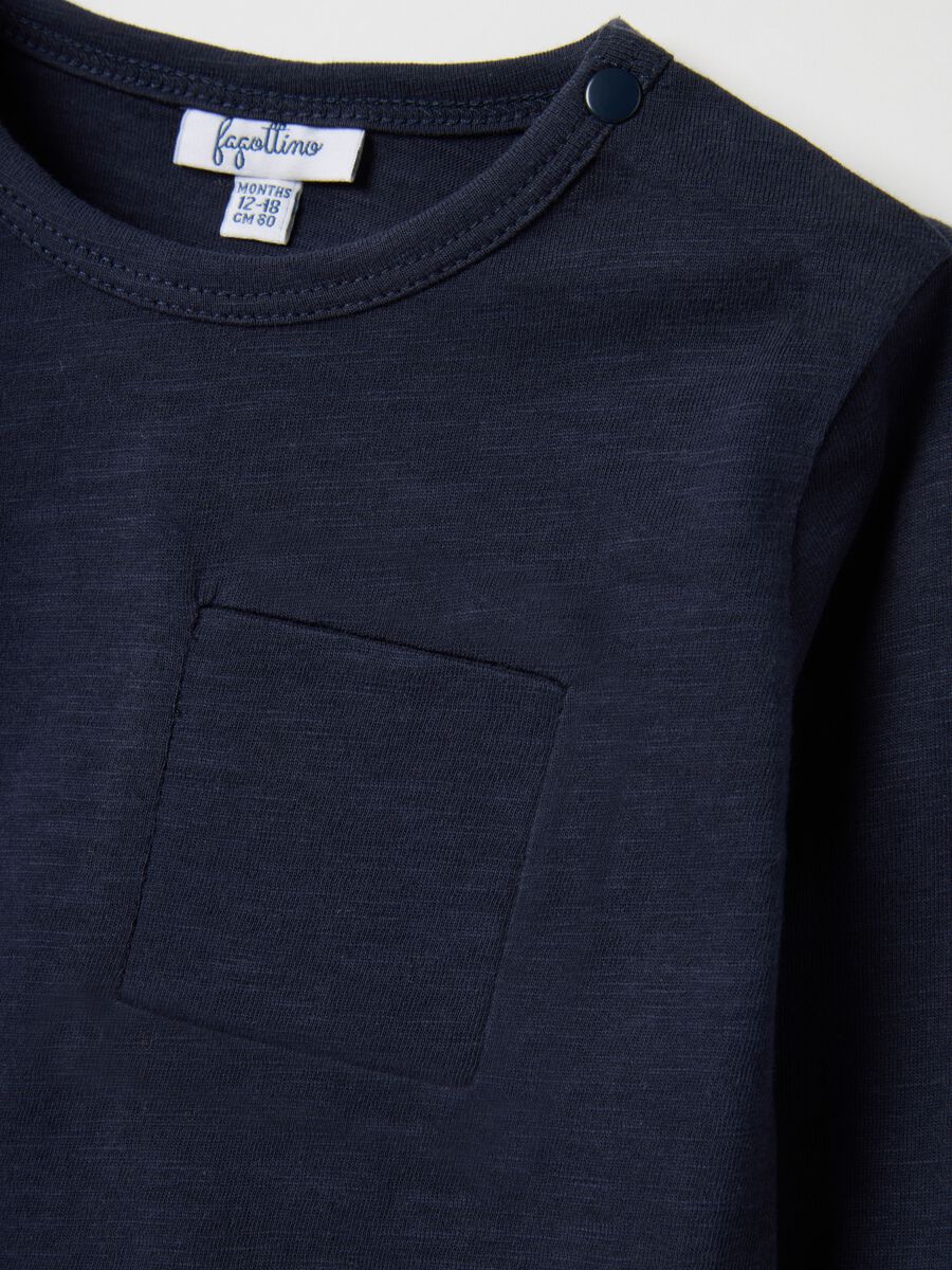 Kids' Blue Pure Cotton Regular Fit T-shirt_2