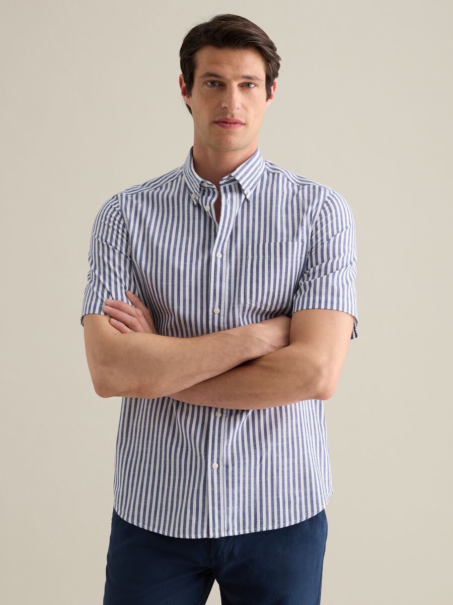 Men's multicolour pure cotton regular fit shirt_0