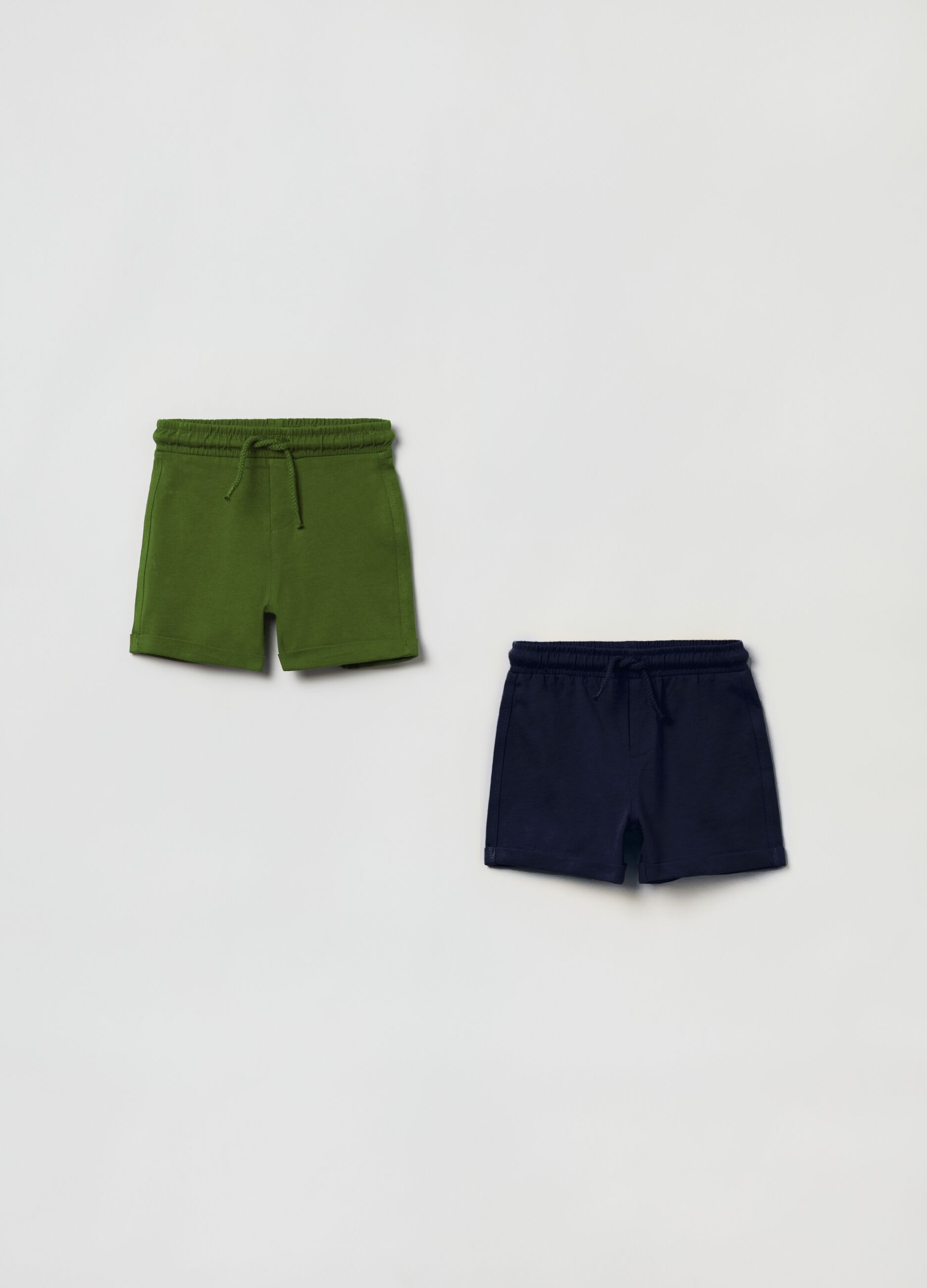 Bipack shorts in jersey con coulisse_0