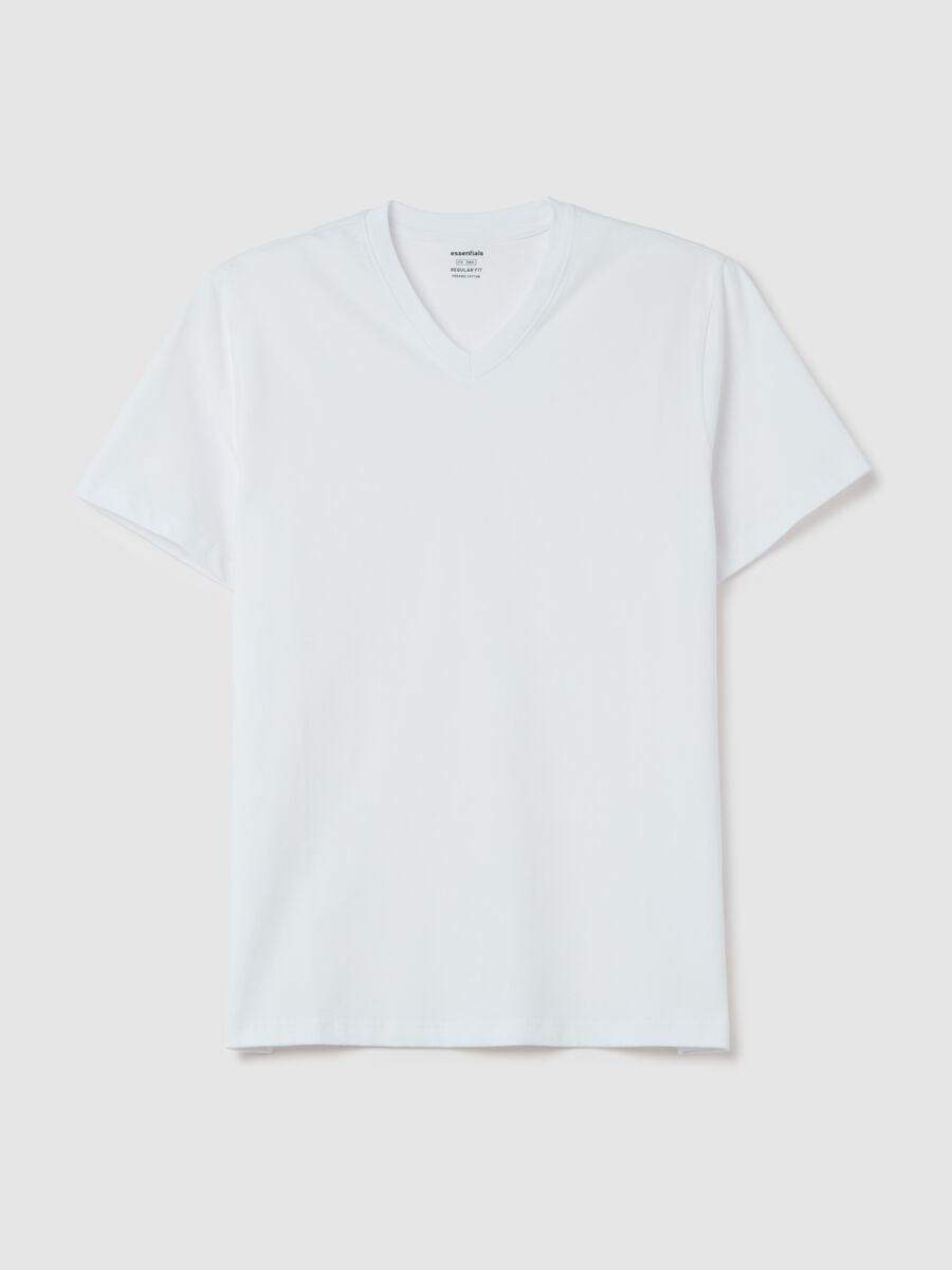 Cotton V-neck T-shirt_4