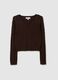 Maglione in misto cotone marrone regular fit_4
